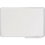 MasterVision Planning Magnetic Dry-Erase Board With 1in Grid, Laquered Steel, 36in x 48in, Aluminum Frame