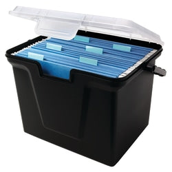 Office Depot Brand 30% Recycled Portable File Box, 10 11/16inH x 14 11/16inW x 10 3/8inD