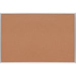 Lorell Basic Cork Board, 36in x 24in, Aluminum Frame With Brown Finish