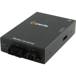 Perle S-100MM-S1SC20D Media Converter - 1 x SC Ports - 100Base-BX, 100Base-FX - 12.43 Mile - Rack-mountable, Rail-mountable, Wall Mountable