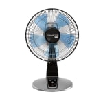 Rowenta Turbo Silence Table Fan, 21-5/16in x 13-13/16in, Black