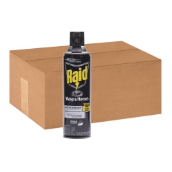 Raid Wasp/Hornet Killer Spray - Spray - Kills Hornet, Wasp, Mud Dauber, Yellow Jacket, Bugs - 14 fl oz - White - 12 / Carton