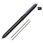 SKILCRAFT B3 Aviator Multifunction Pen, Medium Point, 0.6 mm, Black Barrel, Black/Blue Ink