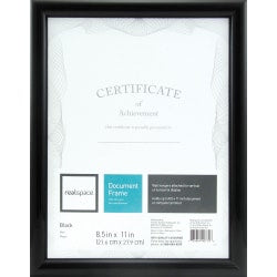 SKILCRAFT Style A Ready-Made Wood Frames, 8 1/2in x 11in, Black, Box Of 12 (AbilityOne 7105-00-052-8689)