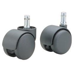 Master Caster Futura Series Casters, Soft Wheel, Stem B For Metal Base, Pack Of 5