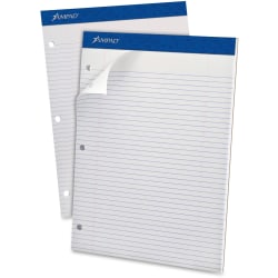 Ampad Evidence Dual Pad, 8 1/2in x 11 3/4in, Law Ruled, 50 Sheets, White