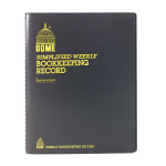 Dome Bookkeeping Record Book - 128 Sheet(s) - Wire Bound - 8.75in x 11.25in Sheet Size - Brown Cover - Recycled - 1 Each