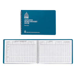 Dome Simplified Home Budget Book, 7 1/2in x 10 1/2in, Teal