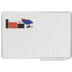 MasterVision Magnetic Gold Ultra Dry-Erase Planning Whiteboard With Accessory Kit, 36in x 48in, Aluminum Frame With Silver Finish