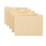 Office Depot Brand Manila File Folders, 3/4in Expansion, 1/5 Cut, Letter Size, Pack Of 100 Folders