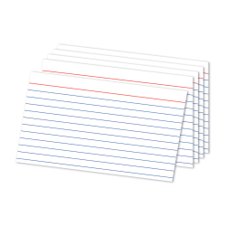 Office Depot Brand Ruled Index Cards, 5in x 8in, White, Pack Of 100