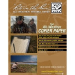 Rite in the Rain Tactical All-Weather Copy Paper, Tan, Letter (8.5in x 11in), 200 Sheets Per Pack, 20 Lb