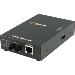 Perle S-110PP-M2ST2 Media Converter - 1 x Network (RJ-45) - 1 x ST Ports - 10/100Base-TX, 100Base-FX - 1.24 Mile - Rail-mountable, Rack-mountable, Wall Mountable