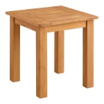 Linon Clemmett Wood Outdoor Furniture Side Table, 22inH x 20inW x 20inD, Teak