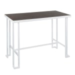 LumiSource Roman Counter Table, 34-3/4inH x 48inW x 24-1/4inD, Espresso/Vintage White