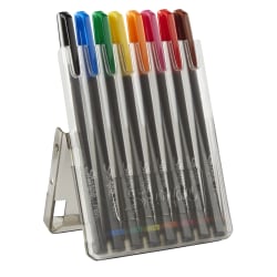 Sharpie Pens With Hard Case, Fine Point, Assorted Ink Colors, Pack Of 8