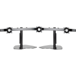 Chief Widescreen Horizontal Triple Monitor Mount Table Stand - For Displays 10-24in - Black - 90 lb Load Capacity - Desktop - Black