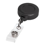 Bonitas Insigneea Round Badge Reels, Black, Pack Of 25