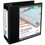 Office Depot Brand Durable View 3-Ring Binder, 5in Slant Rings, Black