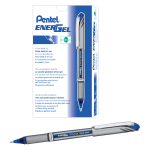 Pentel EnerGel NV Liquid Gel Pens, Medium Point, 0.7 mm, Blue Ink, Pack Of 12 Pens