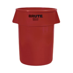 Rubbermaid Brute Round Plastic Trash Can, 31 1/2in x 24in, 44 Gallons, Red