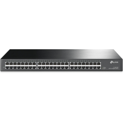 TP-LINK TL-SG1048 - 48-Port Gigabit Ethernet Switch - Plug and Play - Sturdy Metal w/ Shielded Ports - Rackmount - Fanless - Traffic Optimization - Unmanaged - Black