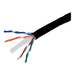 Monoprice Bulk Cat6 23AWG Solid UTP Riser-Rated (CMR) Ethernet Network Cable, 1000ft Black - 1000 ft Category 6 Network Cable for Network Device - First End: 1 x Bare Wire - Second End: 1 x Bare Wire - 23 AWG - Black