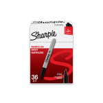 Sharpie Permanent Fine-Point Markers, Black, Pack Of 36