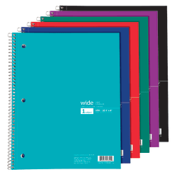 Office Depot Brand Notebook, 6in x 9 1/2in, 70 Sheets, College Ruled, Black