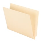 Office Depot Brand 2-Ply End-Tab Folders, Straight-Cut Tabs, Letter Size, Manila, Box Of 100