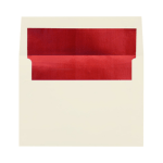 LUX Foil-Lined Invitation Envelopes A4, Peel & Press Closure, Natural/Red, Pack Of 1,000