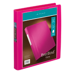 Office Depot Brand EverBind View 3-Ring Binder, 1in D-Rings, Pink