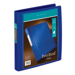 Office Depot Brand EverBind View 3-Ring Binder, 1in D-Rings, Blue