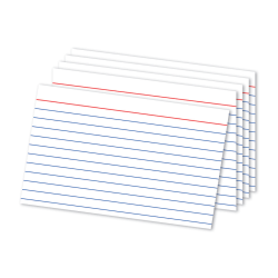 Office Depot Brand Ruled Index Cards, 4in x 6in, White, Pack Of 300