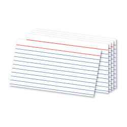 Office Depot Brand Ruled Index Cards, 3in x 5in, White, Pack Of 300