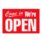 Cosco Open/Closed 2-Sided Sign, 8in x 12in, Red