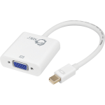 SIIG Mini DisplayPort to VGA Adapter Converter - Mini DisplayPort/VGA Video Cable for Notebook, Video Device - First End: 1 x 20-pin Mini DisplayPort 1.1a Digital Audio/Video - Male - Second End: 1 x 15-pin HD-15 - Female - Gold Plated Connector