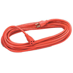 Fellowes Heavy Duty Indoor/Outdoor 25ft Extension Cord - 125 V AC / 13 A - Orange - 25 ft Cord Length - 1