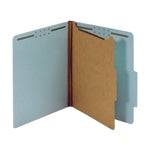 Office Depot Brand Classification Folders, 1 3/4in Expansion, Letter Size, 1 Divider, 77% Recycled, Blue, Pack Of 5 Folders