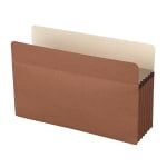 Office Depot Brand Standard File Pocket, 5-1/4in Expansion, Legal Size, Brown, Pack Of 5