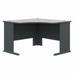 Bush Business Furniture Office Advantage 48inW Corner Desk, Slate/White Spectrum, Standard Delivery