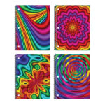 Inkology Spiral Notebooks, 8in x 10-1/2in, College Ruled, 140 Pages (70 Sheets), Color Slicks II, Pack Of 12 Notebooks