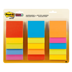 Post-it Notes, 3 in x 3 in, 2 Pads, 100 Sheets/Pad, Clean Removal, Canary Yellow, Lined