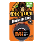 Gorilla Glue Heavy-Duty Double-Sided Mounting Tape, 1in x 1.67 yd., Black