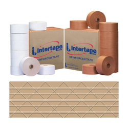 Tape Logic #7500 Reinforced Water Activated Tape, 3in x 450ft, Kraft, Case Of 10