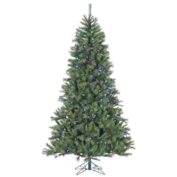 Canyon Pine Artificial Christmas Tree, 7 1/2ft, 500 LED Multi-Color Lights, Green/Black