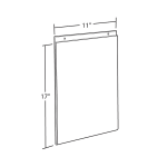 Azar Displays Wall-Mount U-Frame Acrylic Sign Holders, 17in x 11in, Clear, Pack Of 10