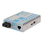 Omnitron FlexPoint 10/100 - Fiber media converter - 100Mb LAN - 10Base-T, 100Base-FX, 100Base-TX - RJ-45 / SC single-mode - up to 74.6 miles - 1550 nm