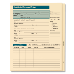 ComplyRight Request For Time Off Forms, 2-Part, 5 1/2in x 8 1/2in, White, Pack Of 50