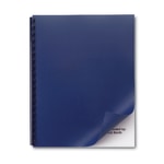 GBC Swingline Solids Plastic Back Binding Covers, 8 1/2in x 11in, Navy Blue, Pack Of 50